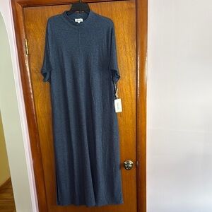 Haven Well Within Relaxed Navy Maxi Dress - Short Sleeve Knit